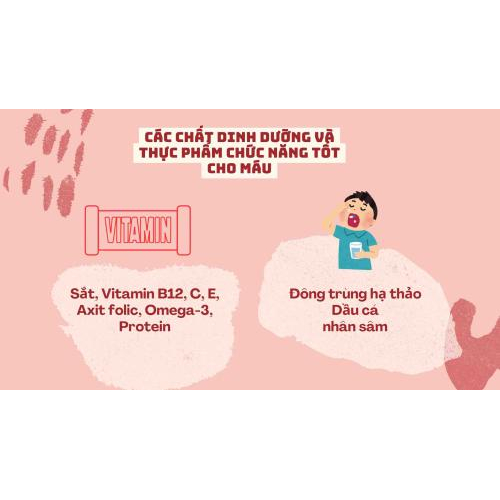 4)Các chất dinh dưỡng và thực phẩm chức năng tốt cho máu